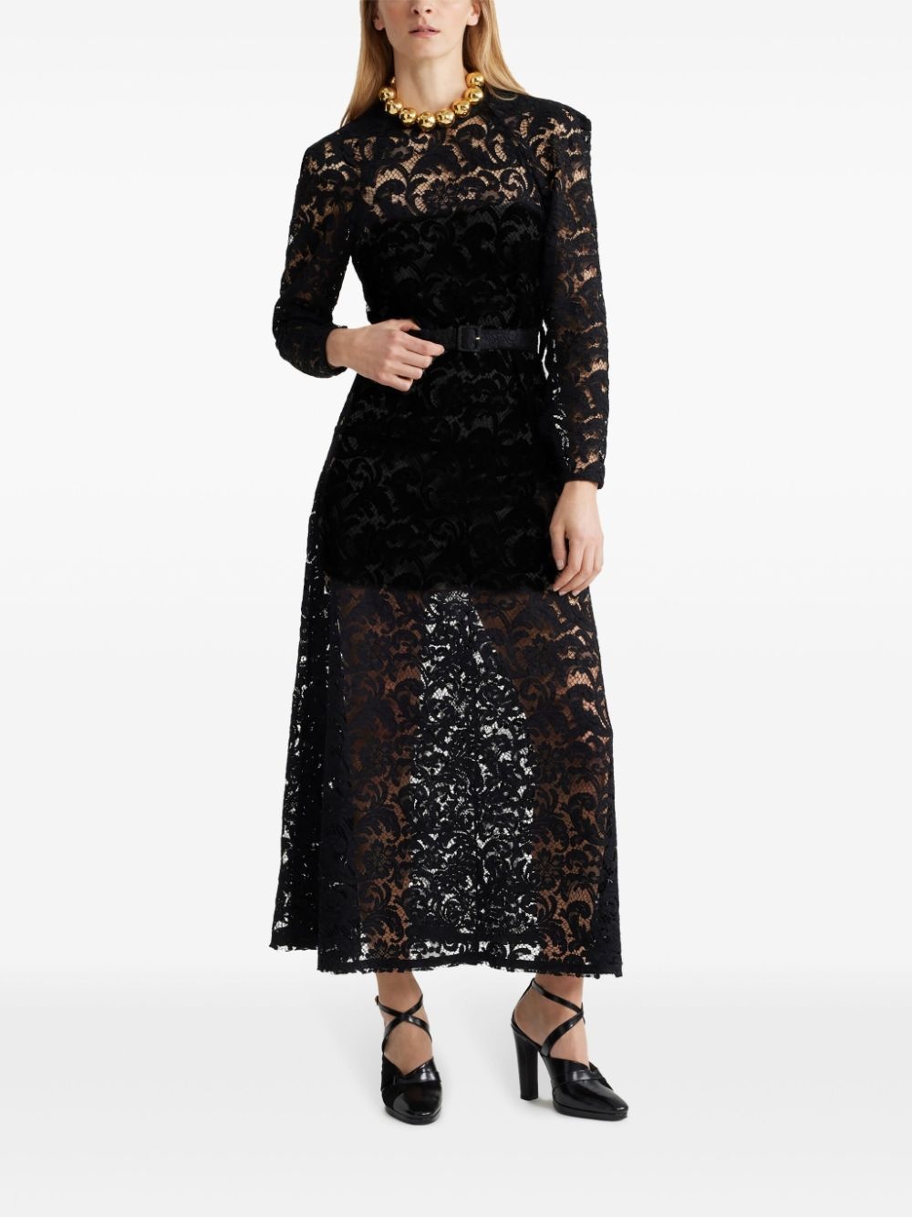 floral-lace organic cotton dress - 2