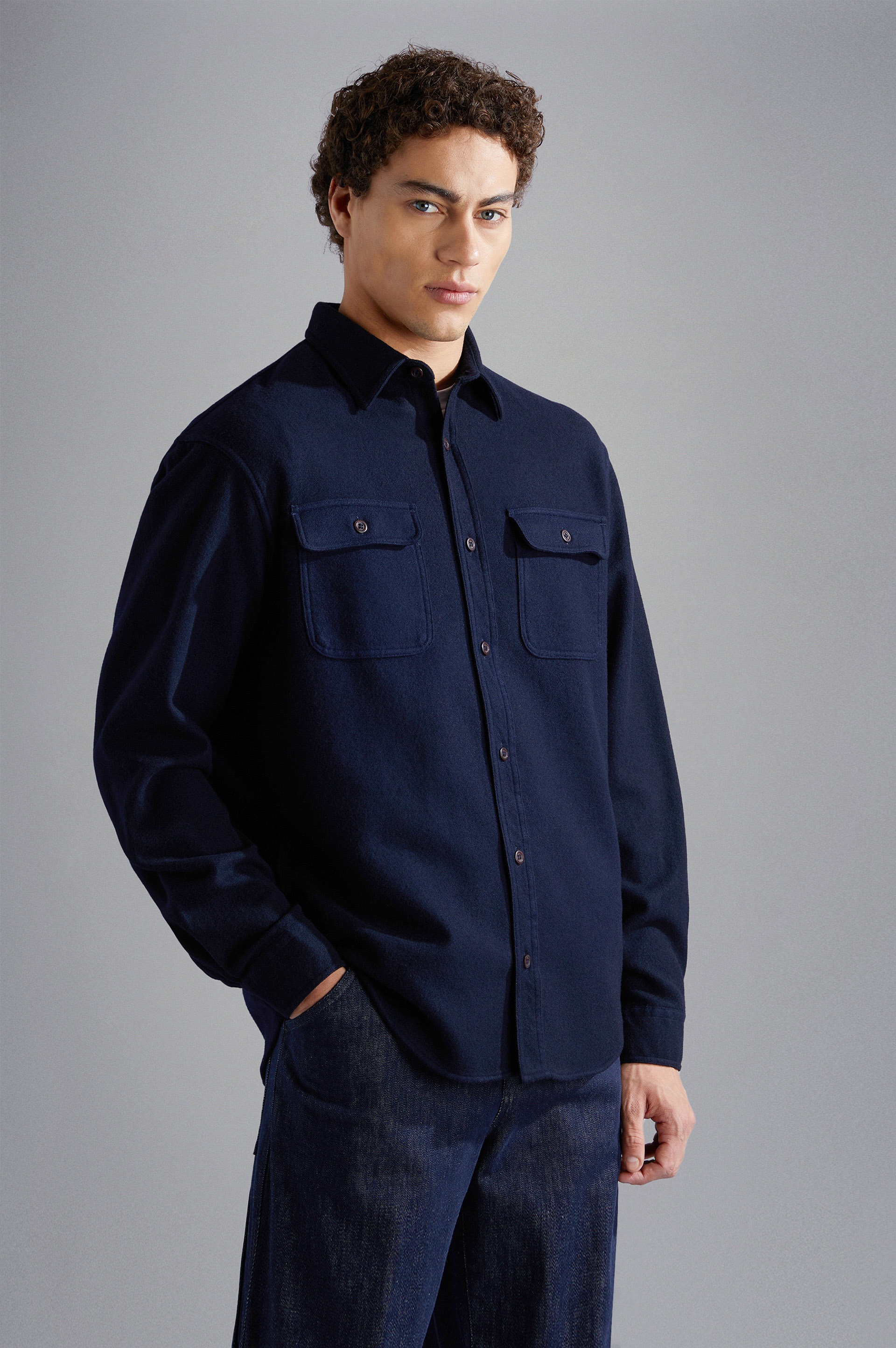 WOOL OVERSHIRT - 1