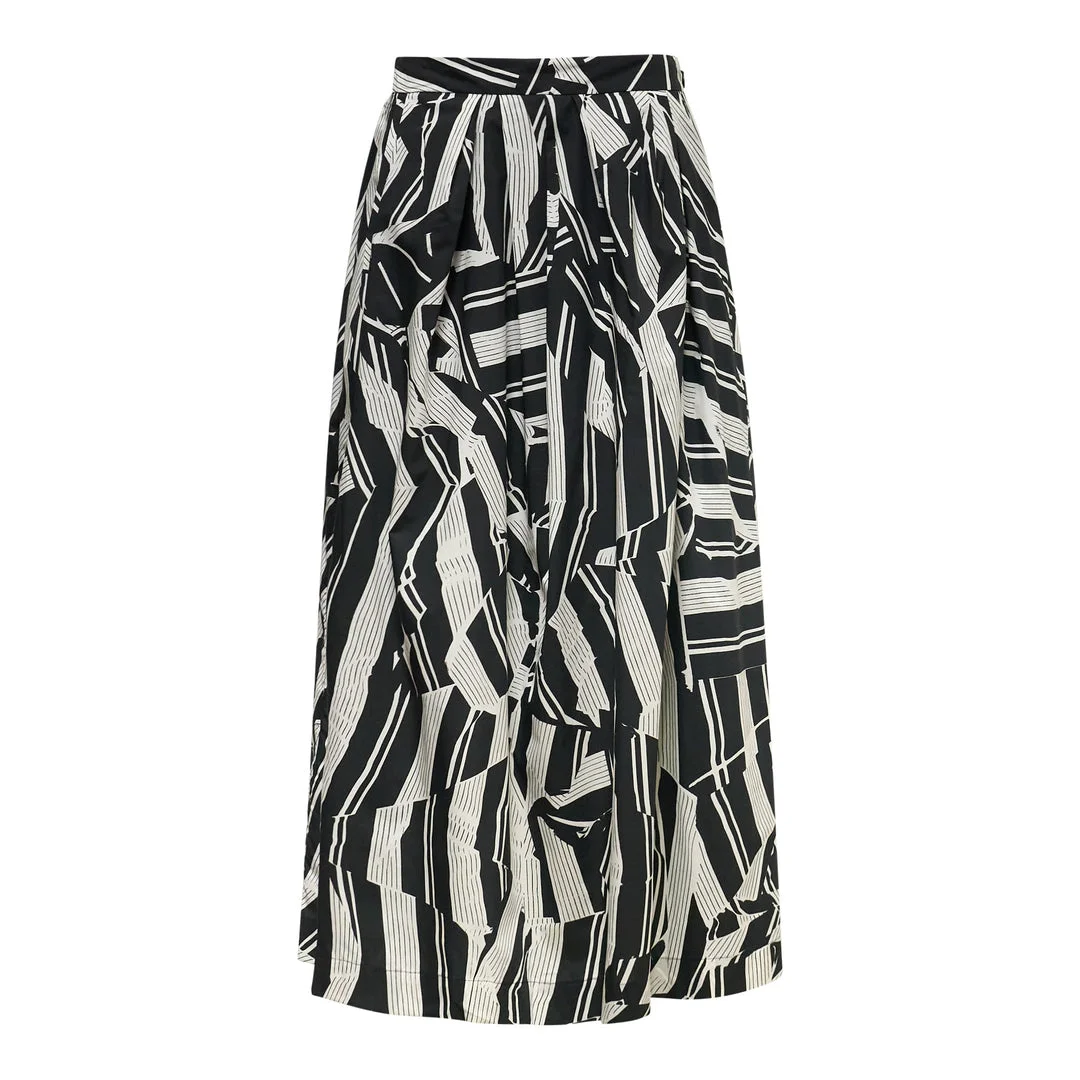 Full A-Line Skirt Crushed Stripe - 1