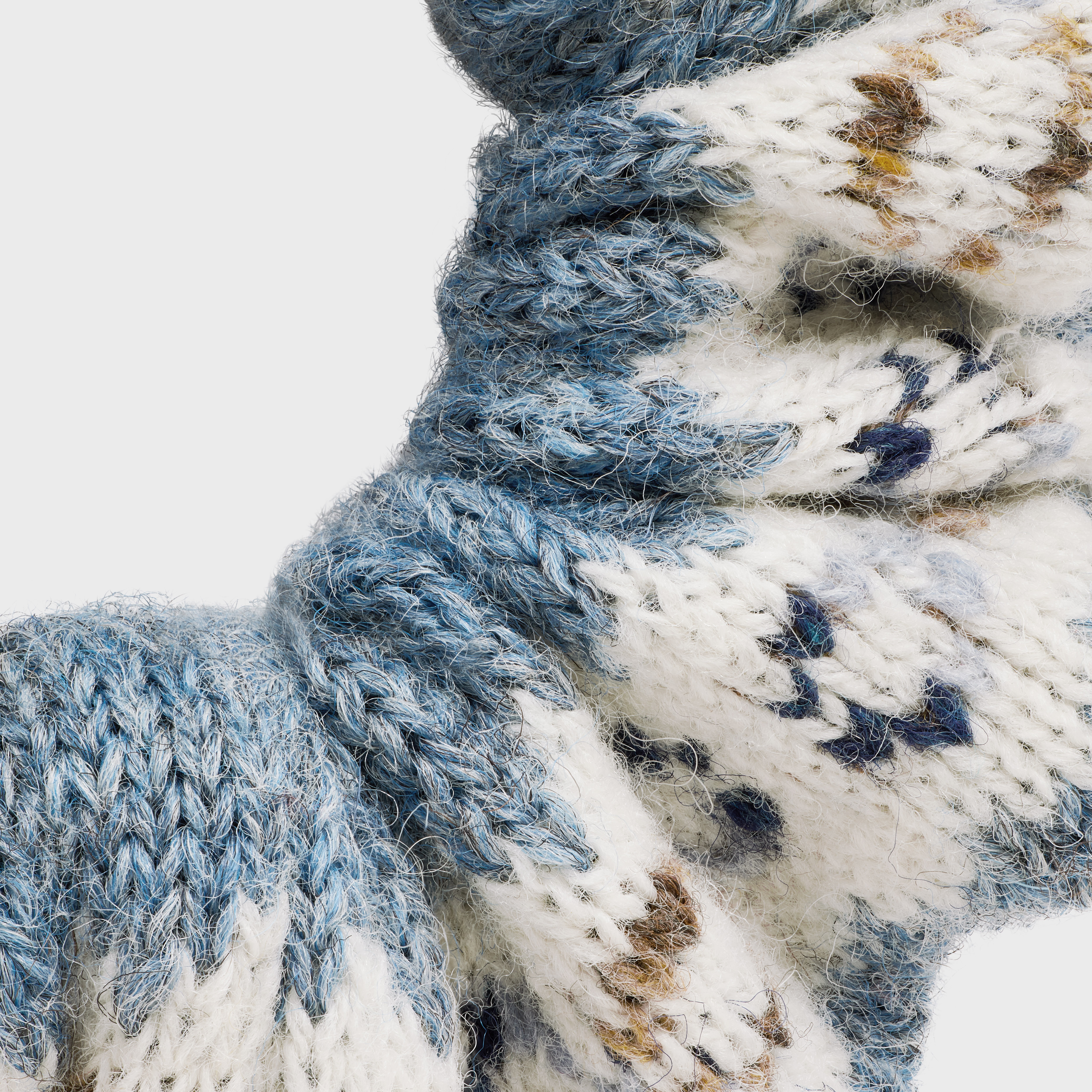 Celine Scrunchy Fair Isle in Wool and Brass with Gold finish - 3