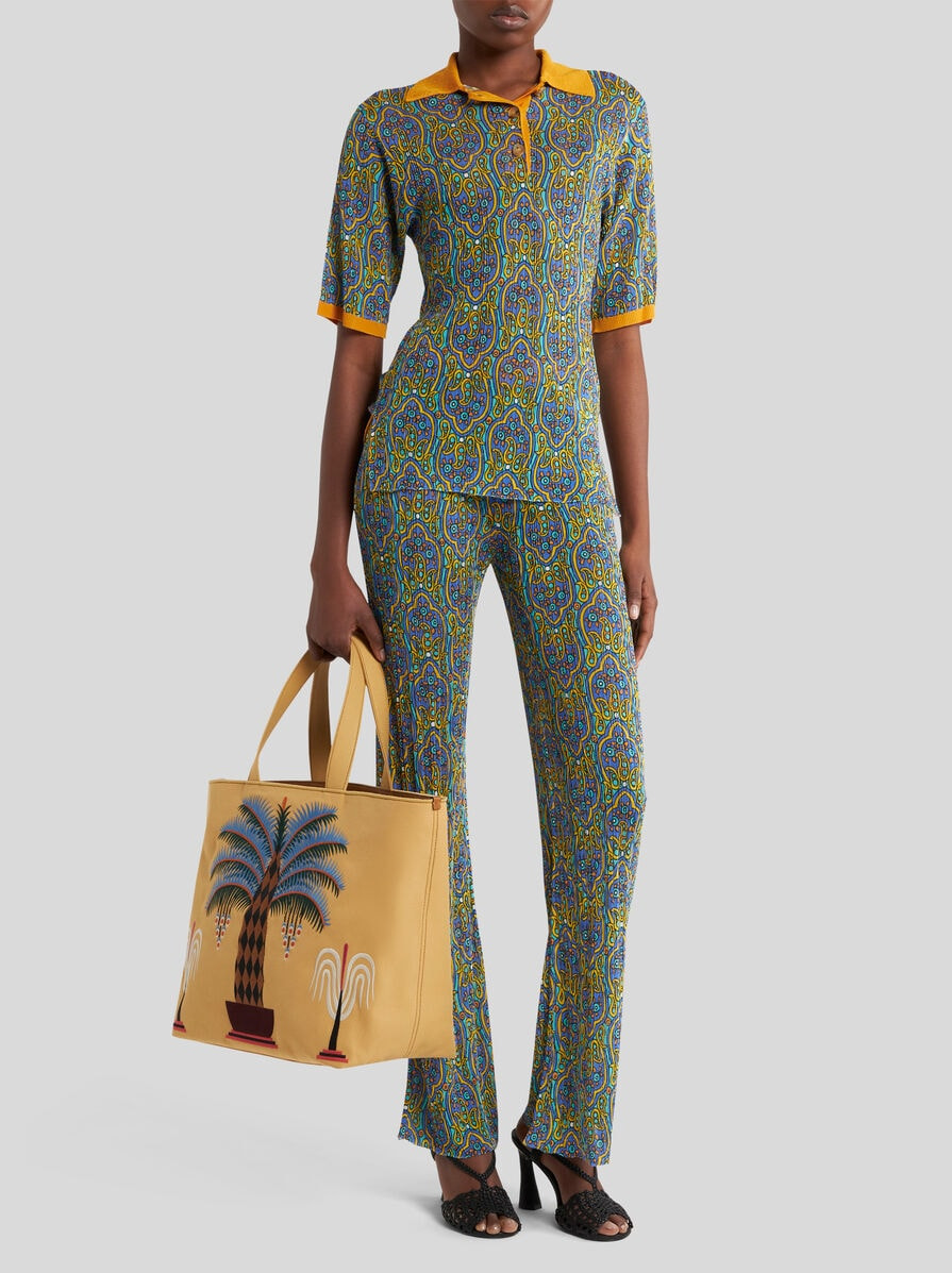 PRINTED KNIT TROUSERS - 4