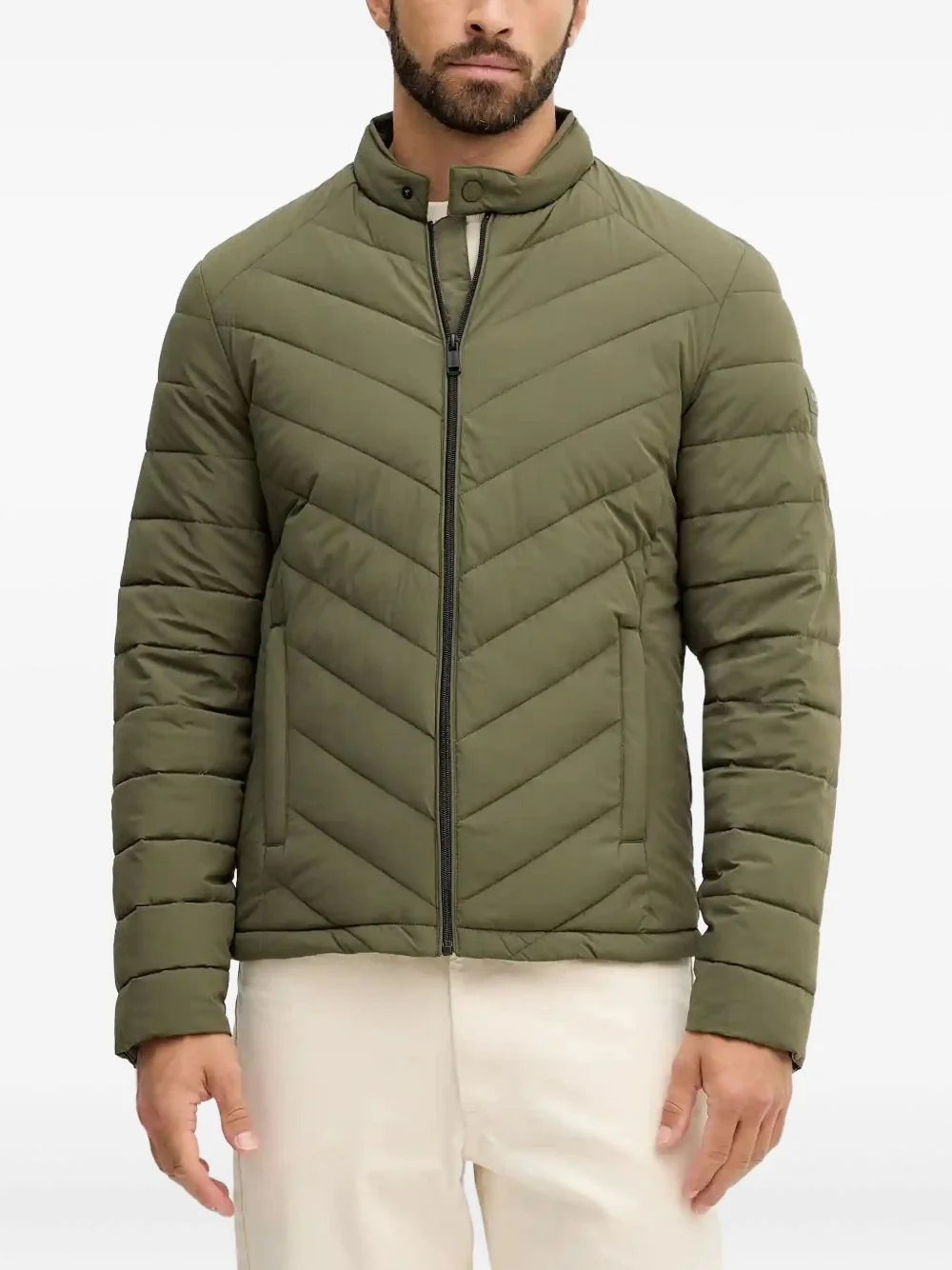 chevron-padded jacket - 1