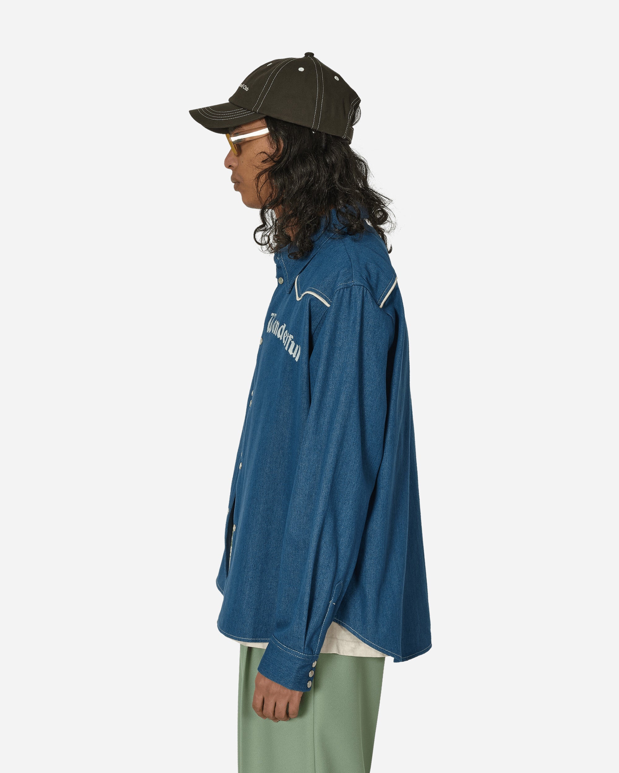 Embroidered Western Shirt Blue - 2