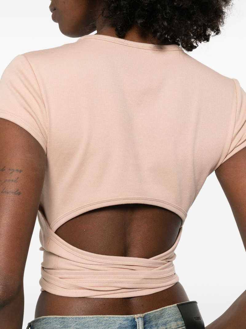 T-Bunny-Tail-R1 wrap-tie T-shirt 5