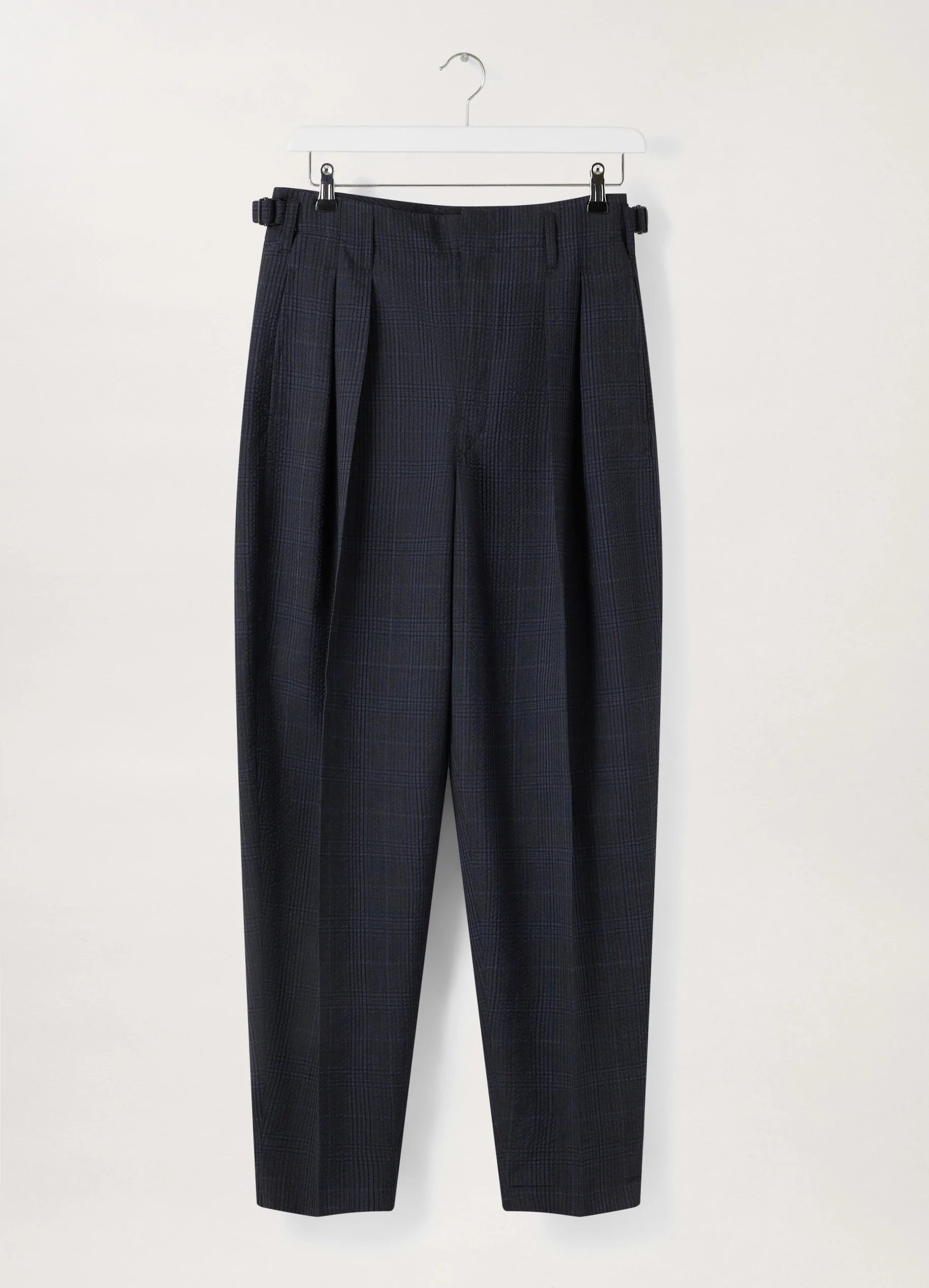 PLEATED TAPERED PANTS
CHECKED SEERSUCKER - 1