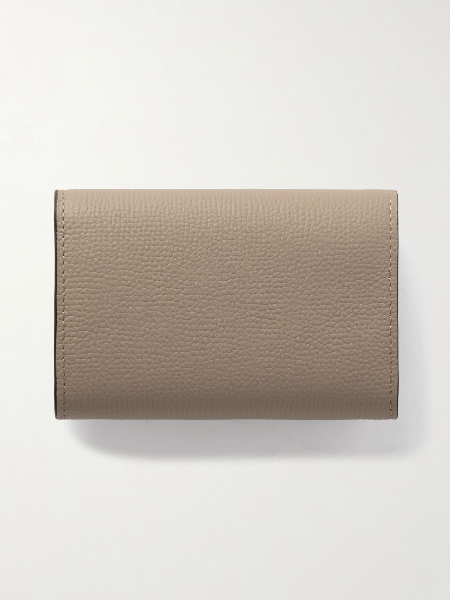 Anagram textured-leather wallet Sand - 3
