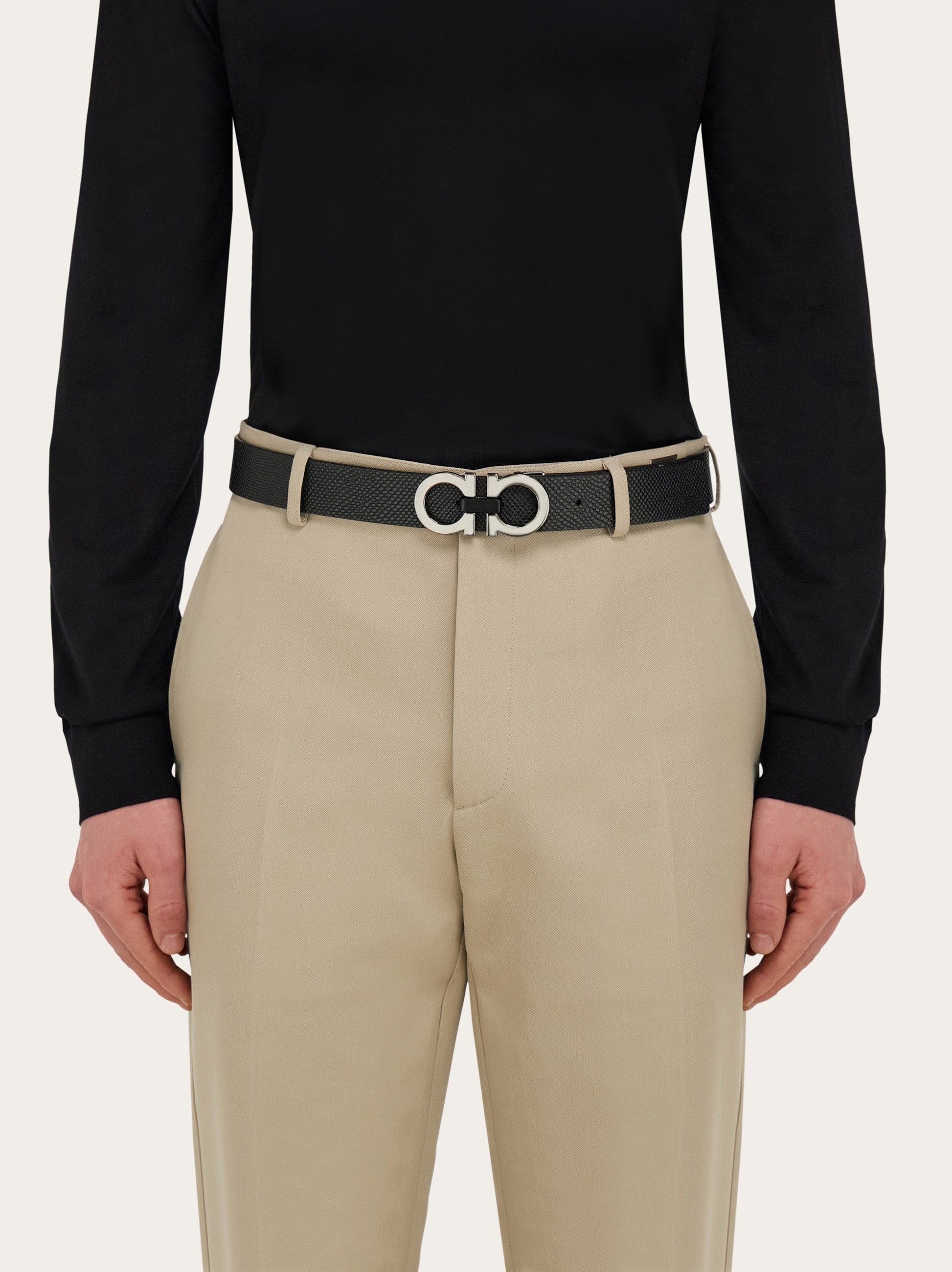Reversible and adjustable Gancini belt - 4