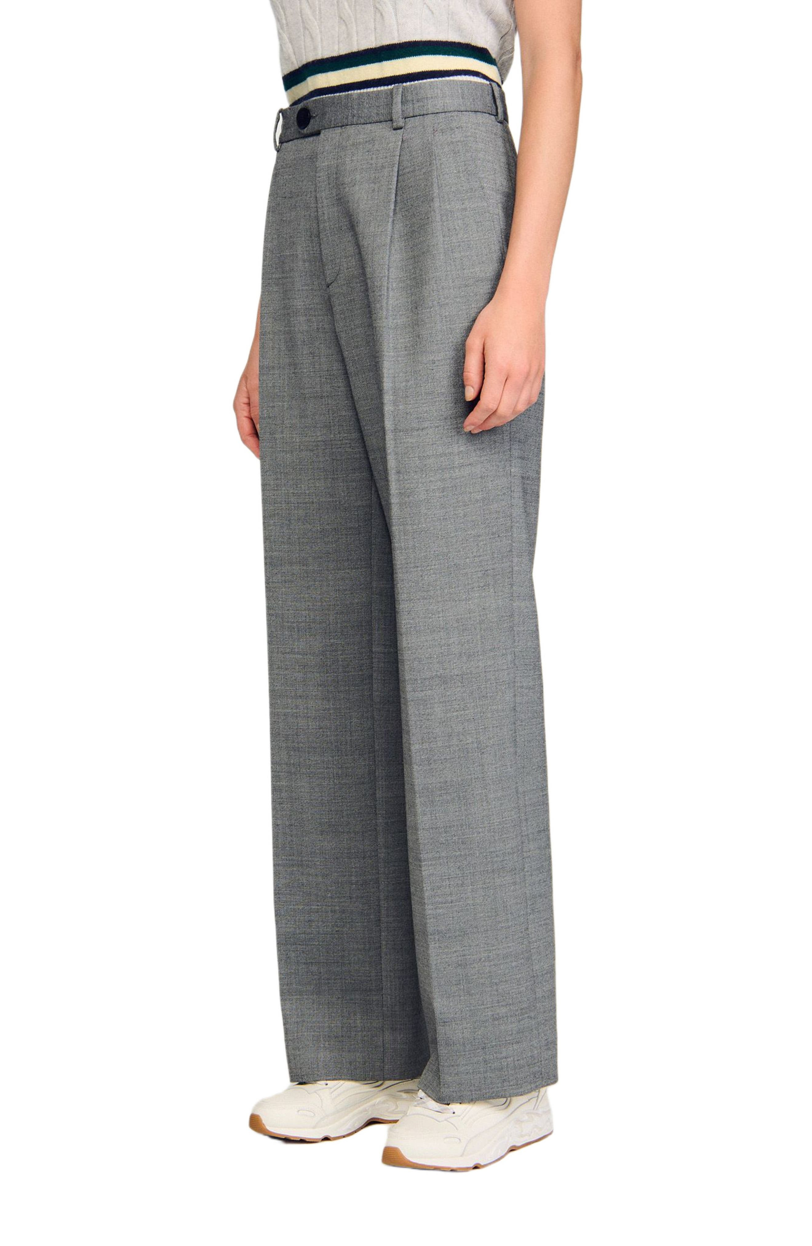 SANDRO Straight-leg trousers in Grey at Nordstrom - 4