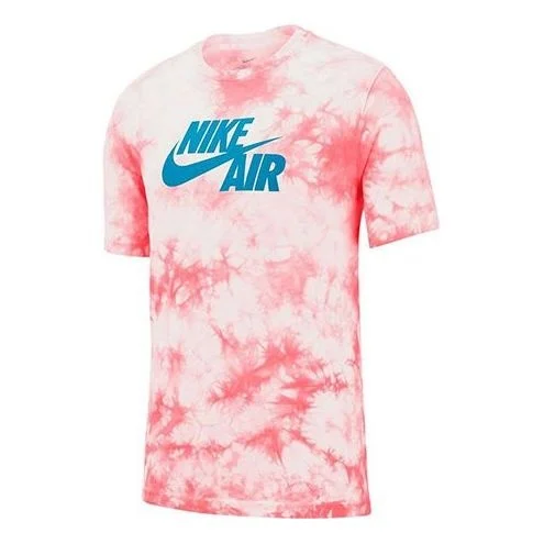 Nike Tie Dye Logo Printing Splash Ink Short Sleeve Pink BQ0079-100 - 1
