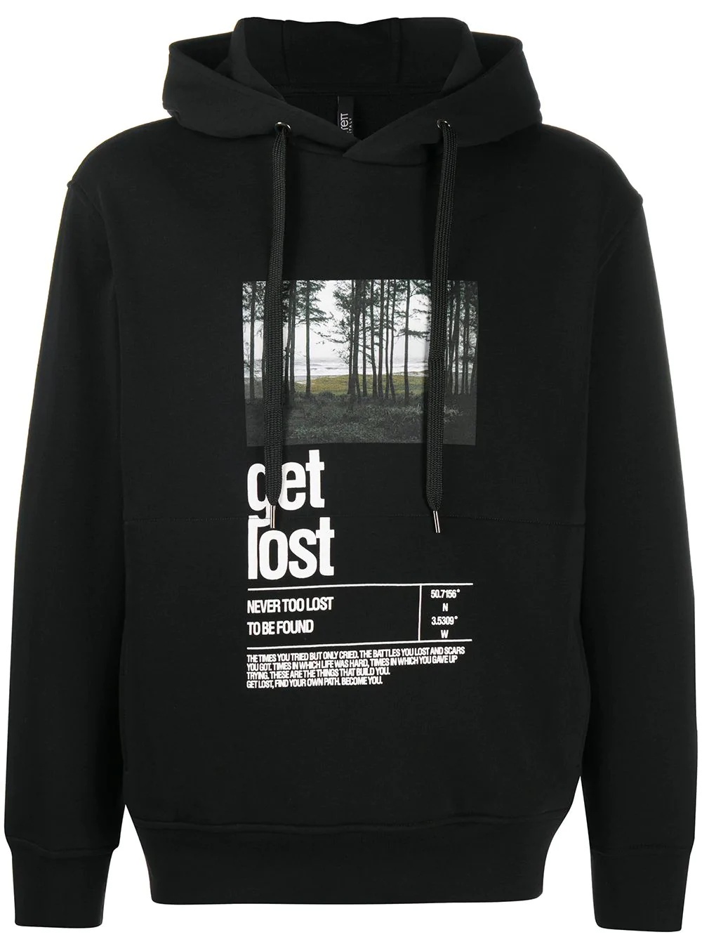 graphic print hoodie - 1