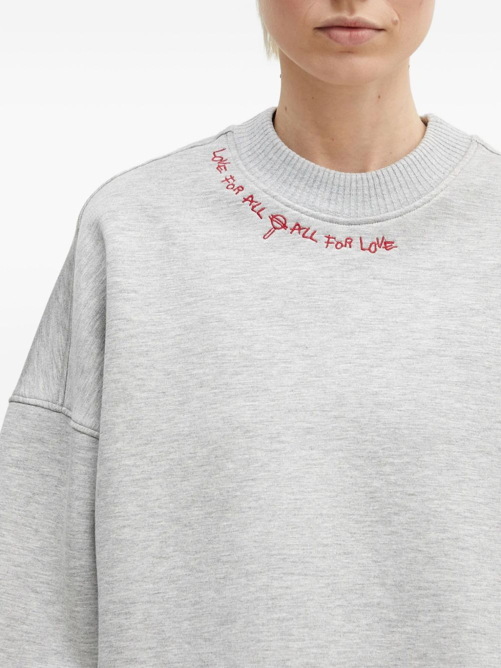 embroidered crew-neck sweatshirt - 5