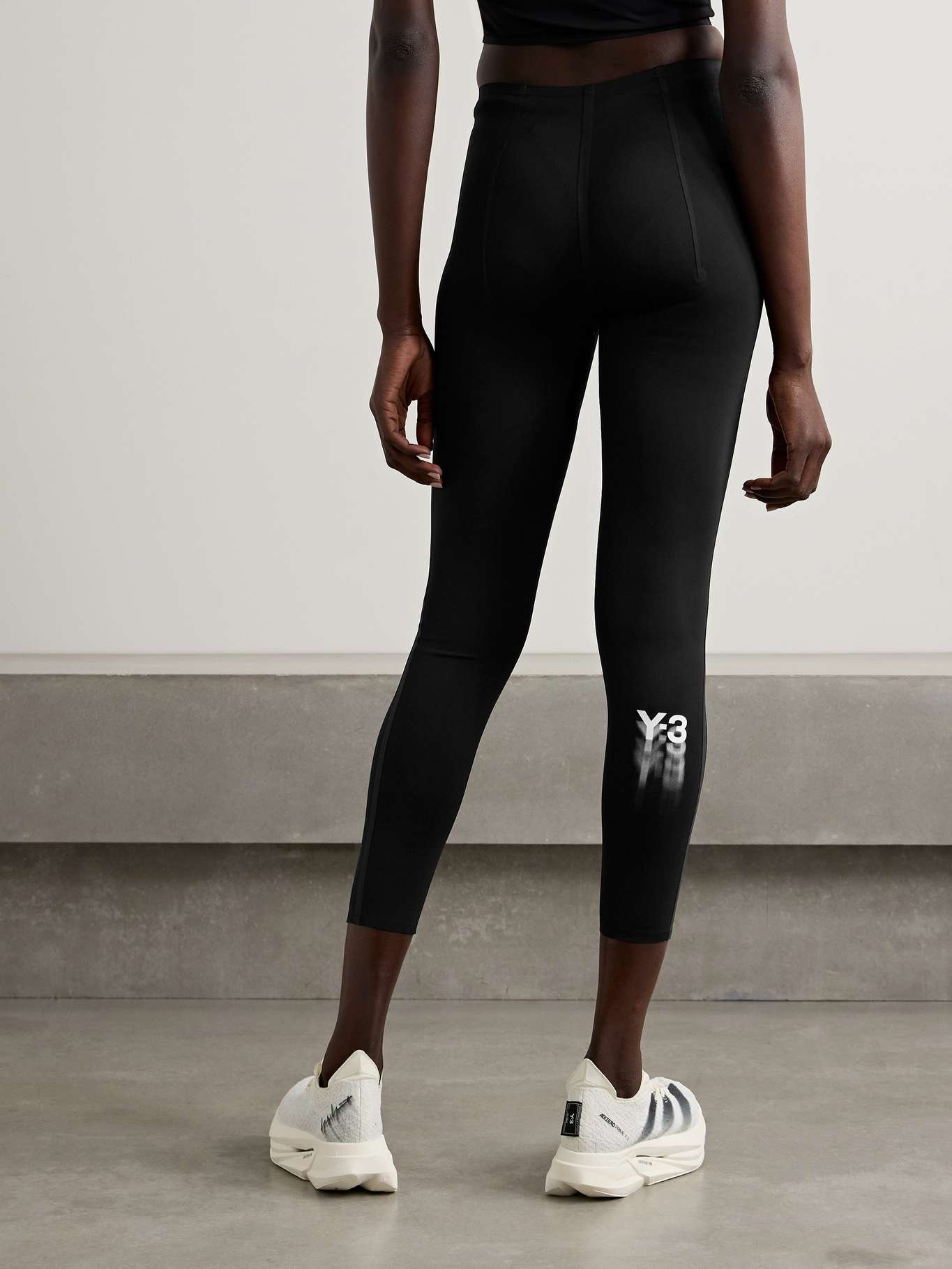 + Y-3 printed stretch recycled leggings - 3