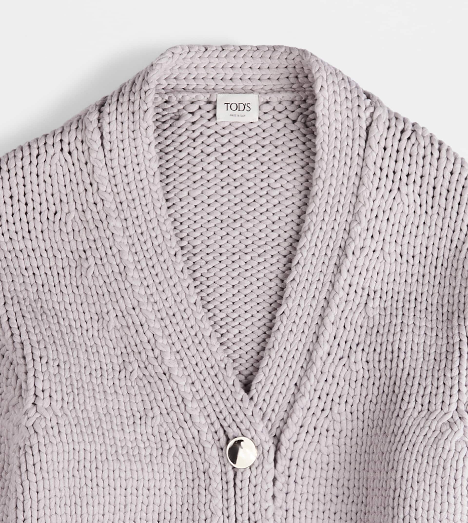 COTTON BLEND CARDIGAN - VIOLET - 6