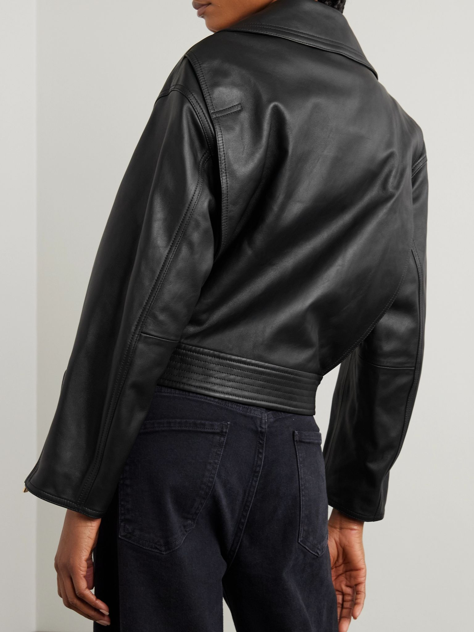 Icons belted leather biker jacket Black - 4
