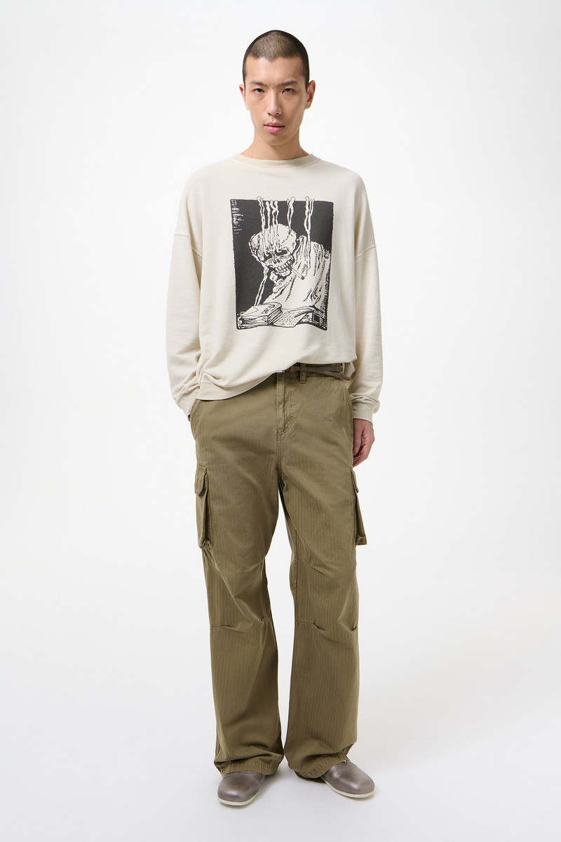 Our Legacy Mount Cargo Uniform Olive Herringbone outlook