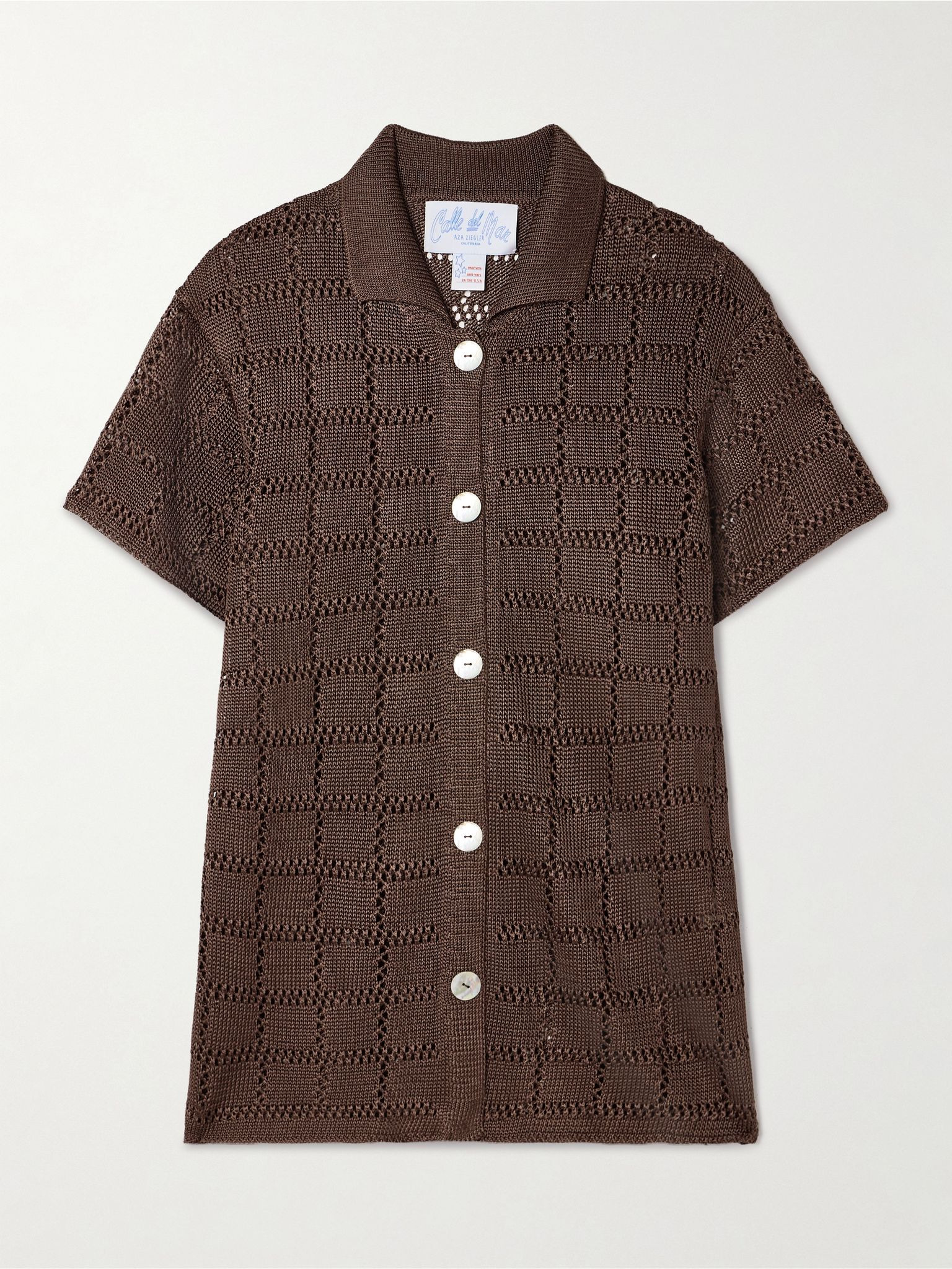 Open-knit shirt Chocolate - 1