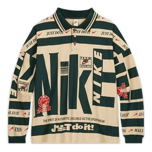 Nike x Cactus Plant Flea Market Longsleeve Polo Shirt 'Cream White Green' DA2592-397 - 1