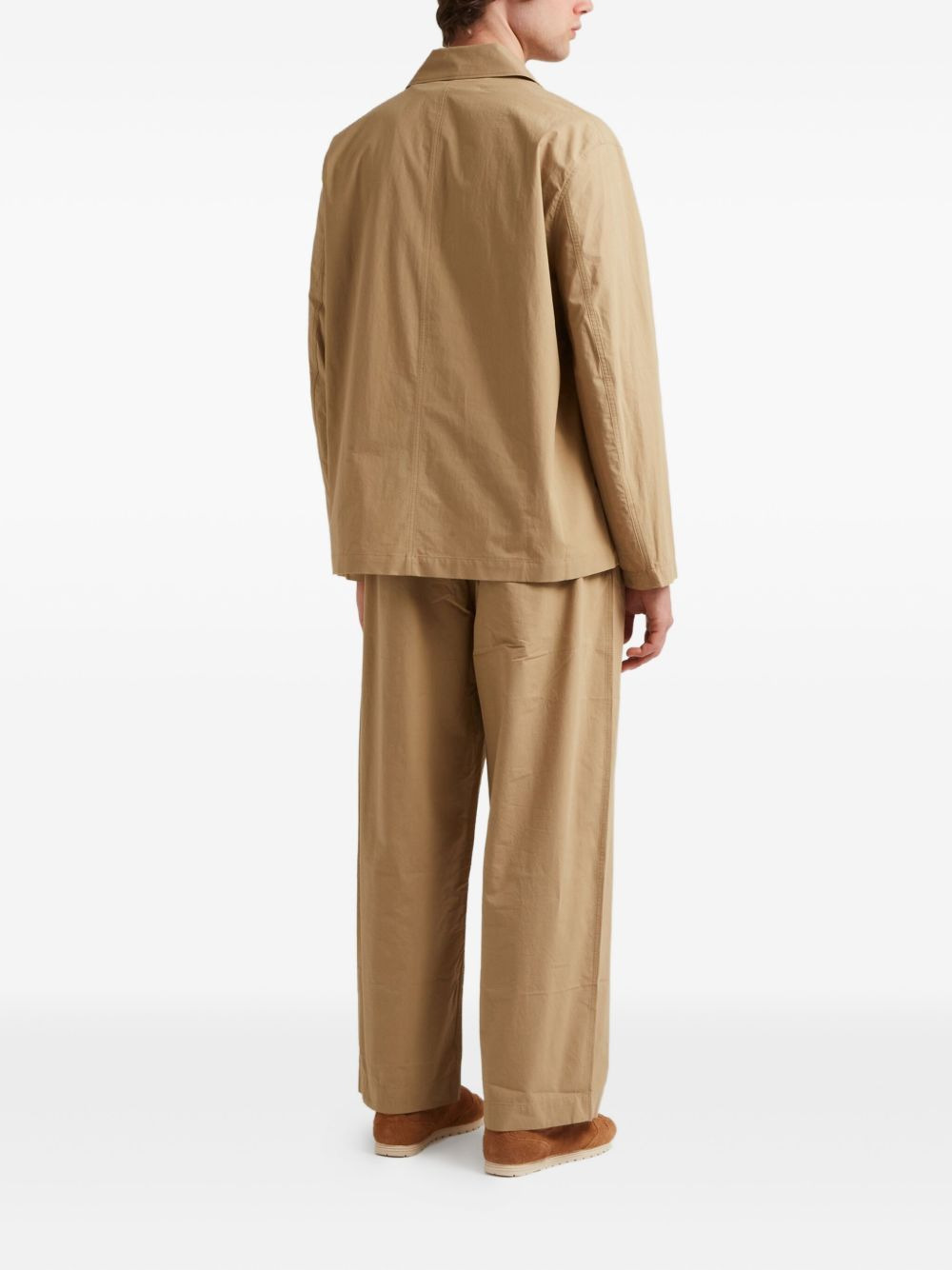 three-button patch-pocket jacket - 3
