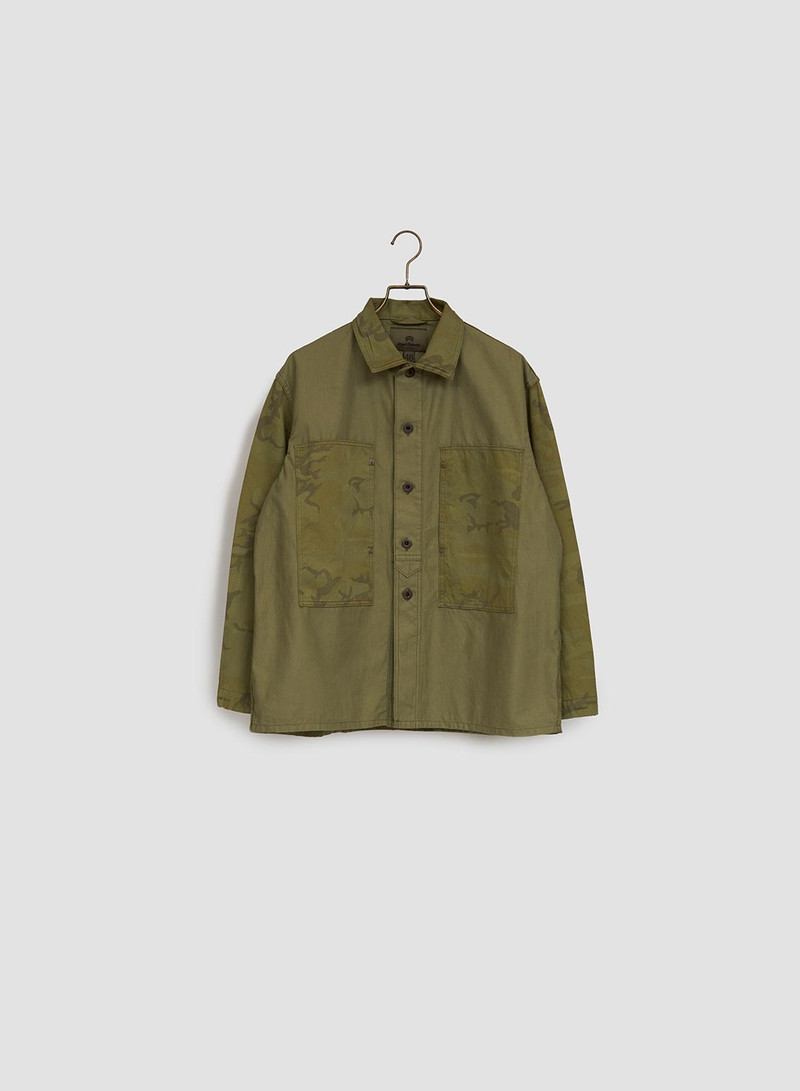 Utility Mix Jacket in Camo Green 1