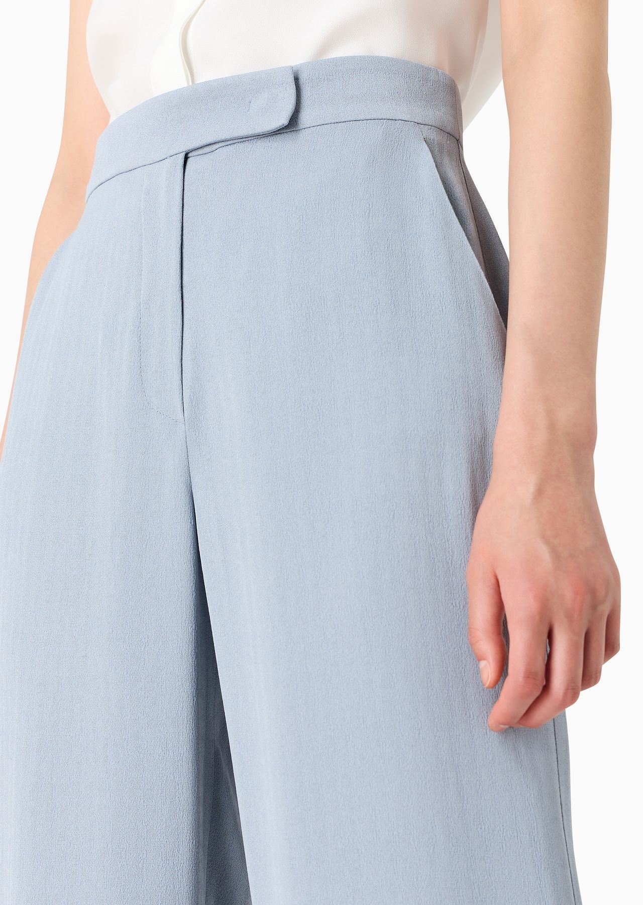 Icon frisottino palazzo trousers with jacquard micro-check motif - 5