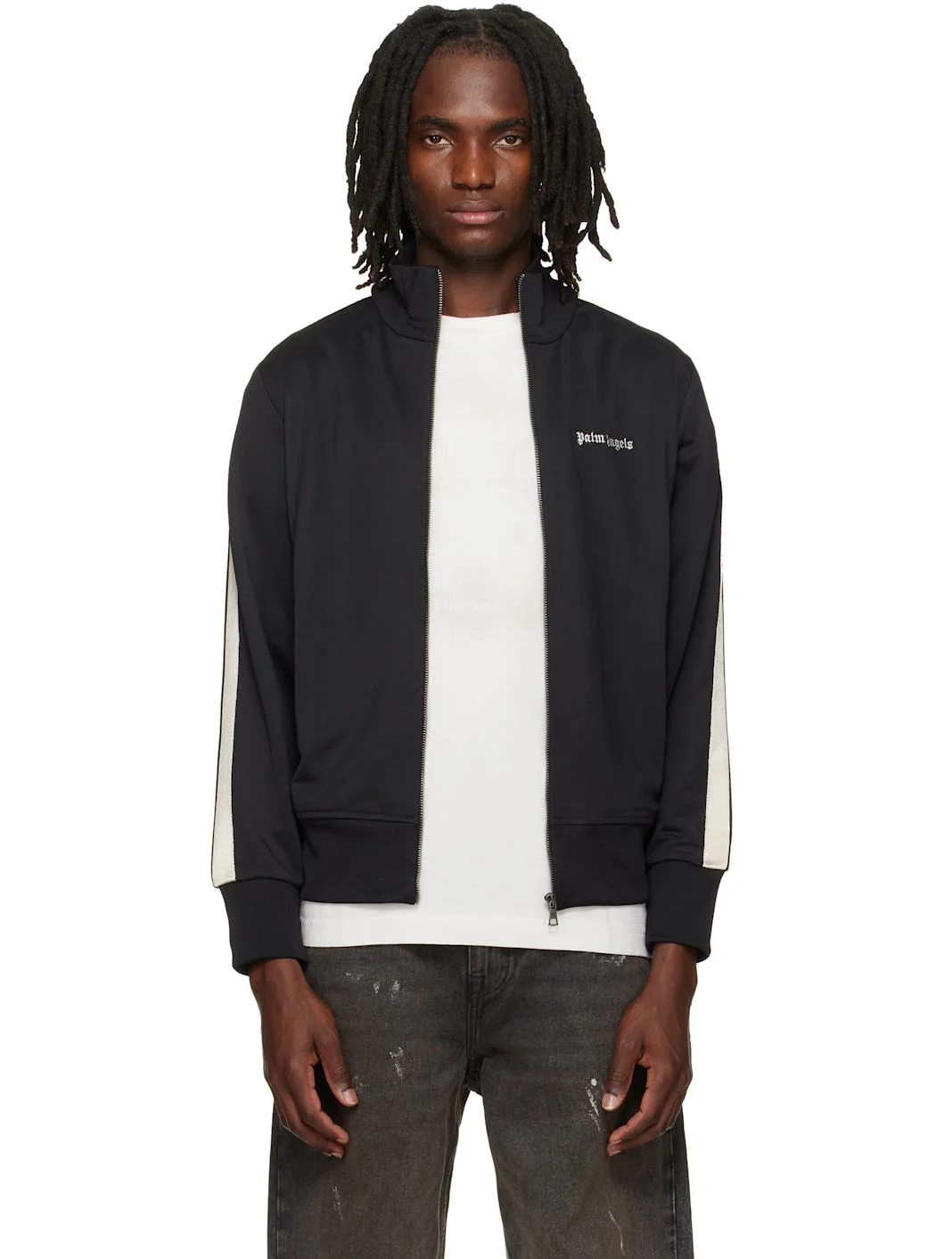 Black Classic Logo Track Jacket - 1