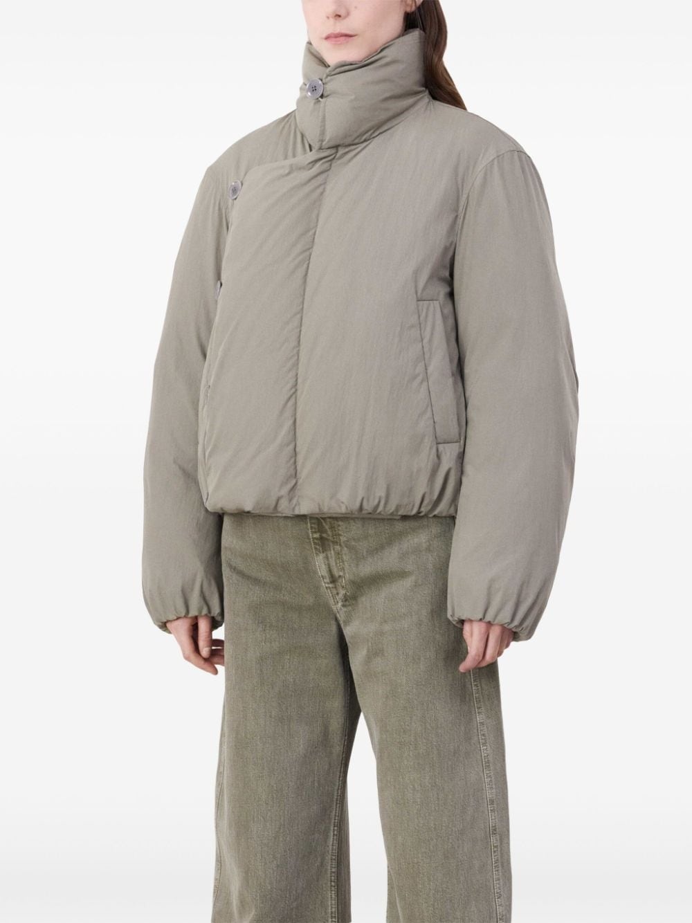 cropped puffer blouson jacket - 3