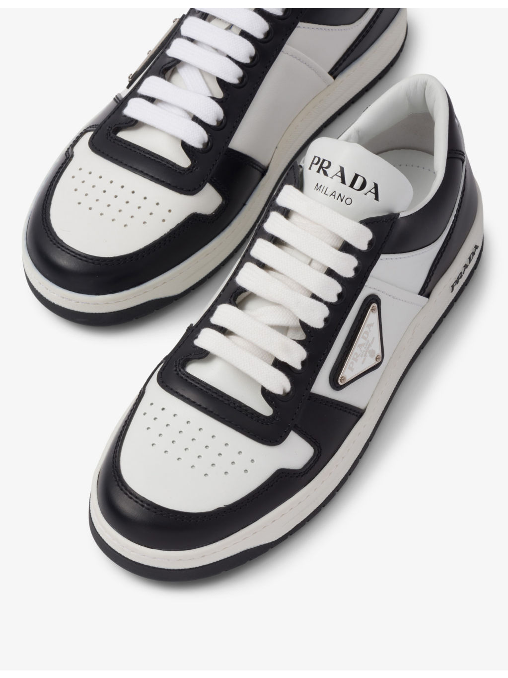 Downtown brand-plaque leather low-top trainers - 3