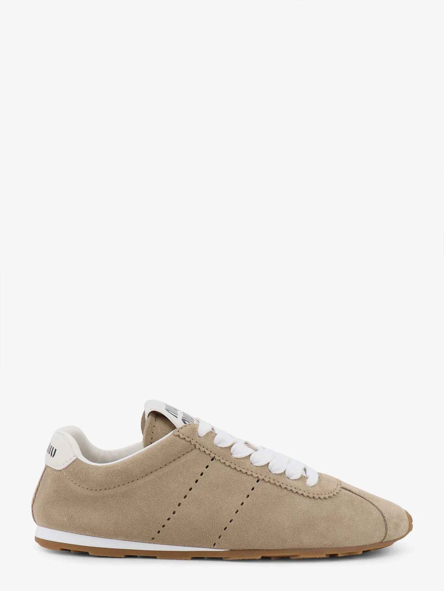Miu Miu Suede Plume Sneakers Beige Women - 1