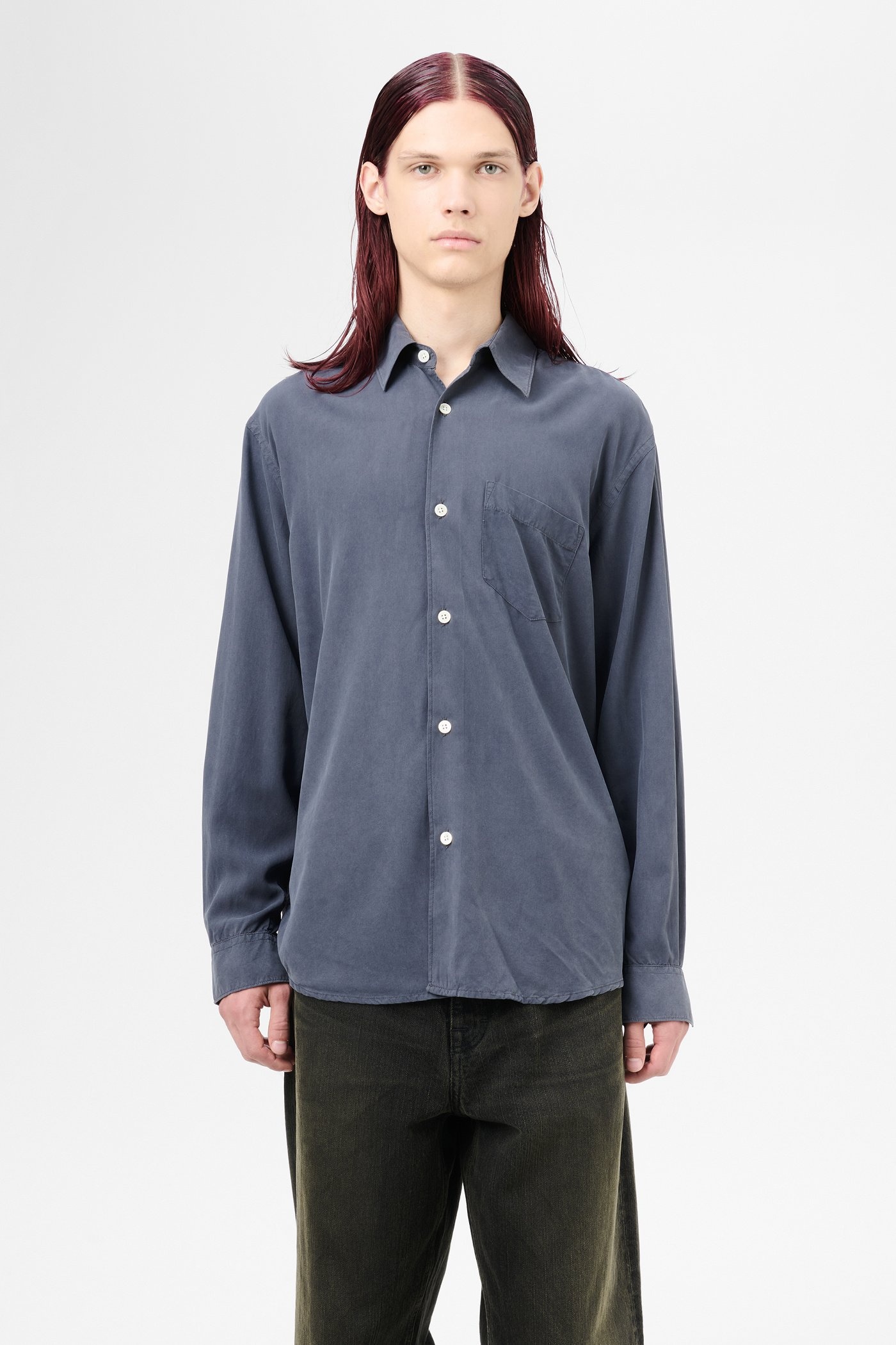 トップス our legacy initial shirt 44 Our Legacy Initial Shirt Vintage Blue | REVERSIBLE