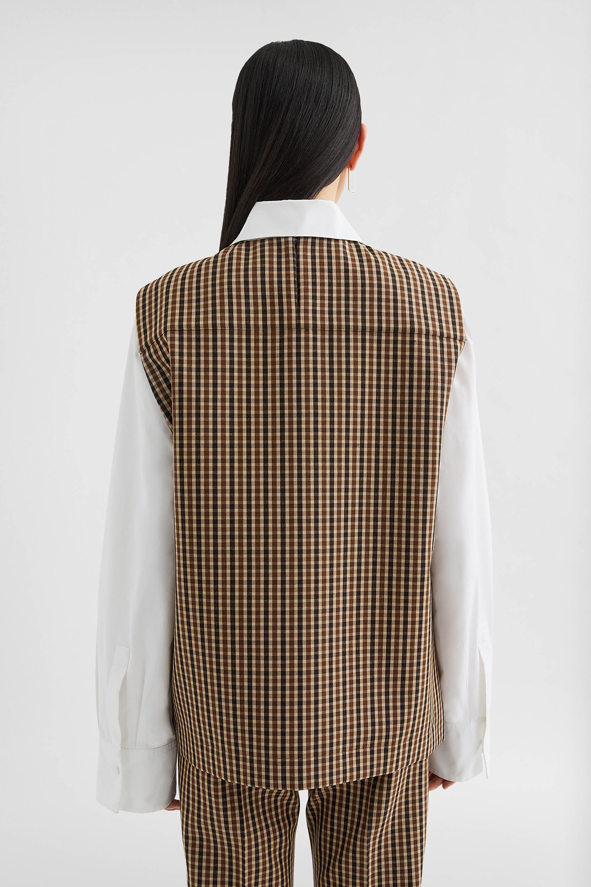 Wool Canvas Crew-Neck Vest - 4