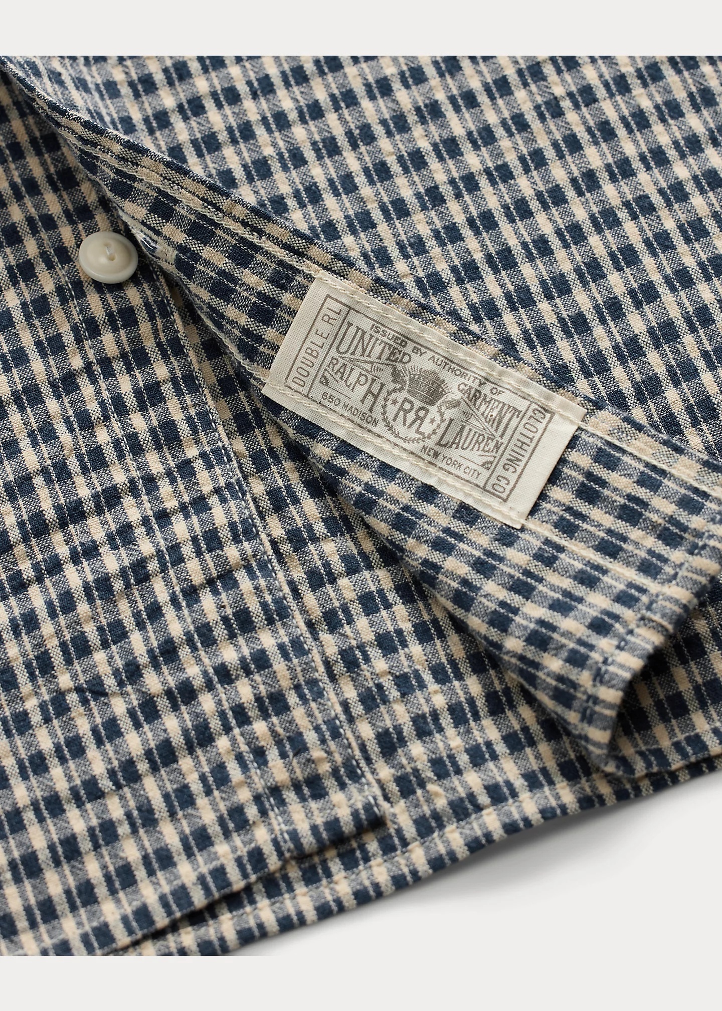 Indigo Checked Seersucker Workshirt - 3