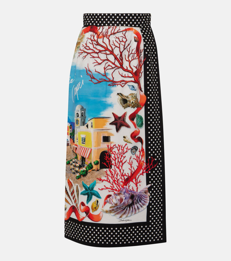 Capri printed cotton maxi skirt - 1