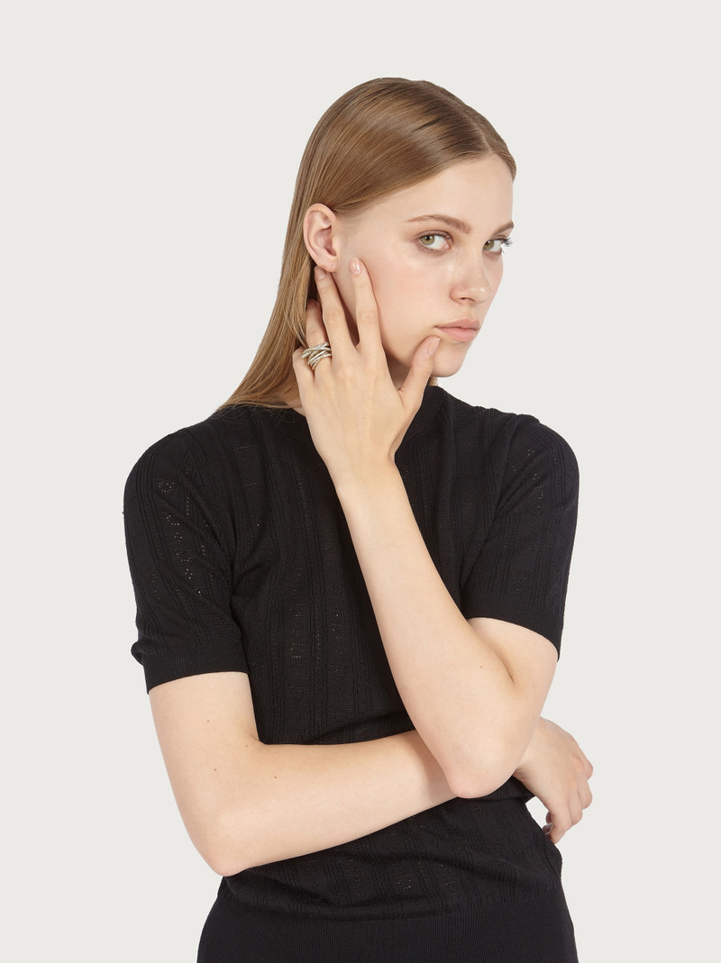 FERRAGAMO Gancini ring - size 52 outlook