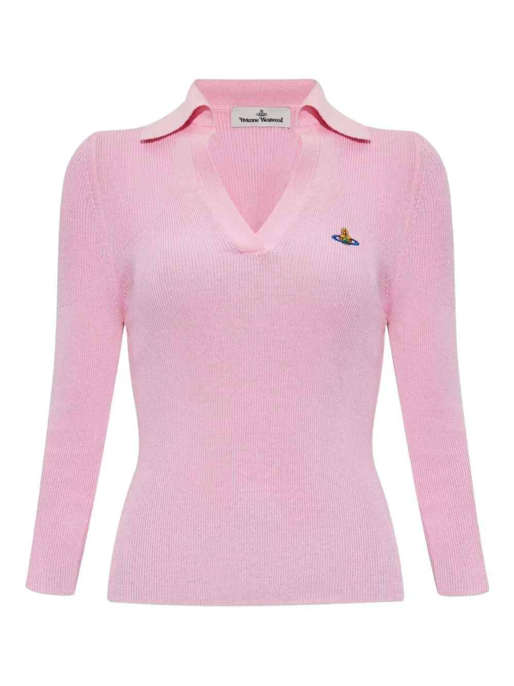 orb-embellished ribbed top - 1