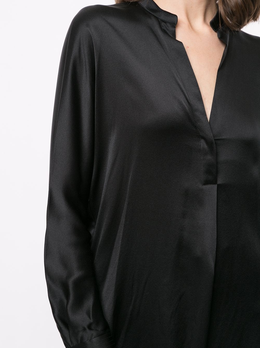 silk v-neck blouse - 5