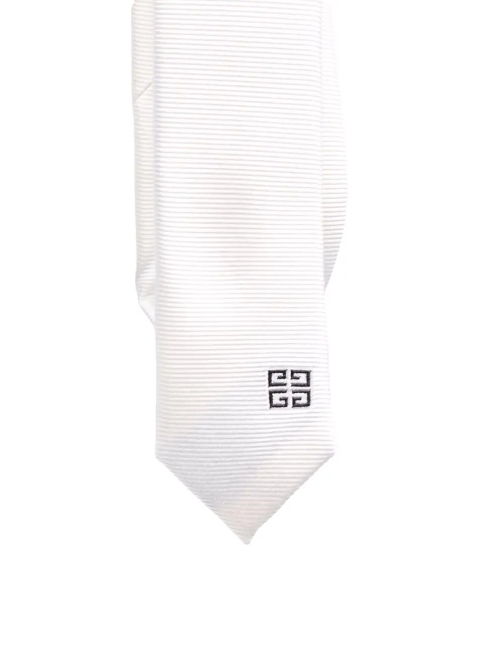 4G logo embroidered silk tie - 2