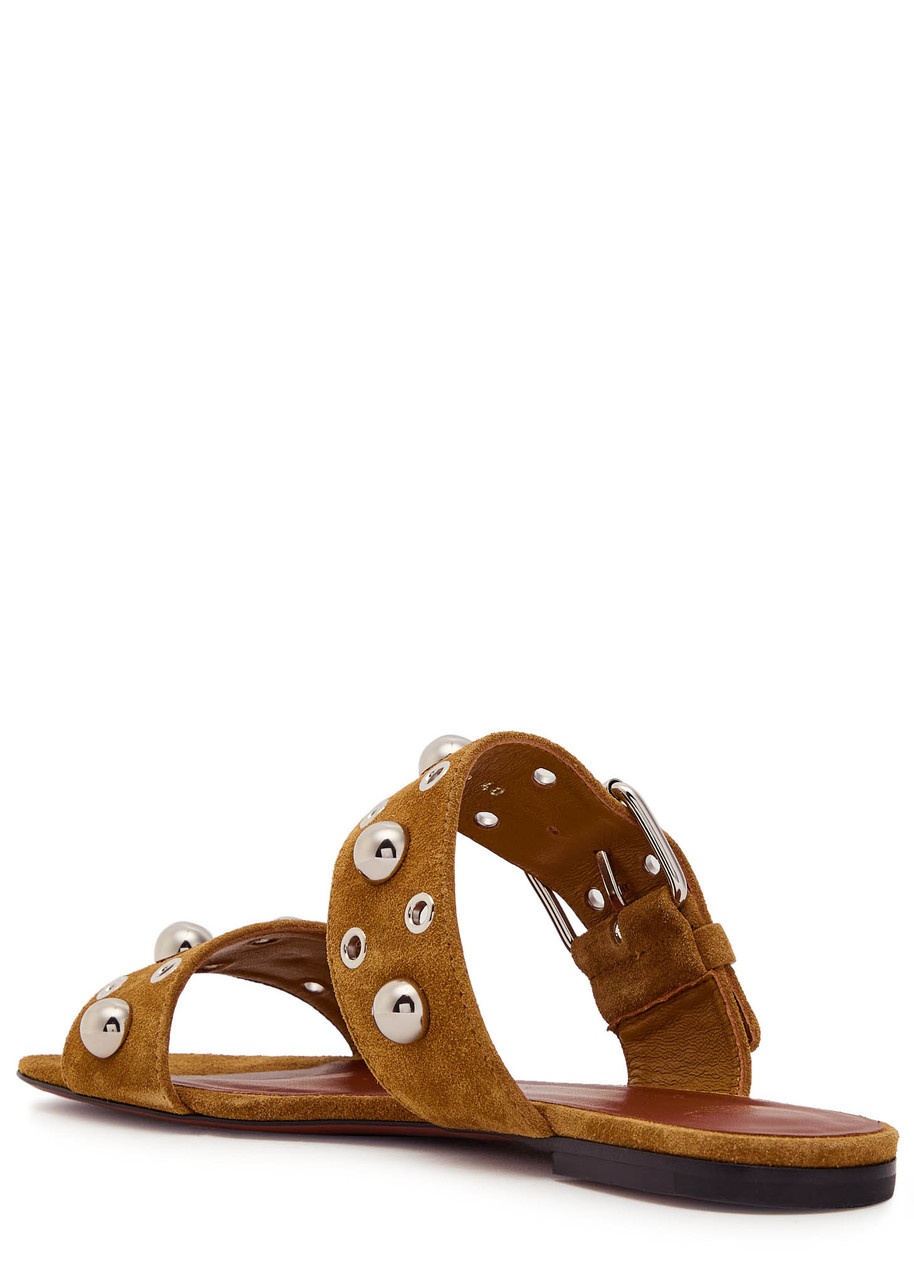 Valentino Nellcote Stud-embellished Suede Sliders - 2