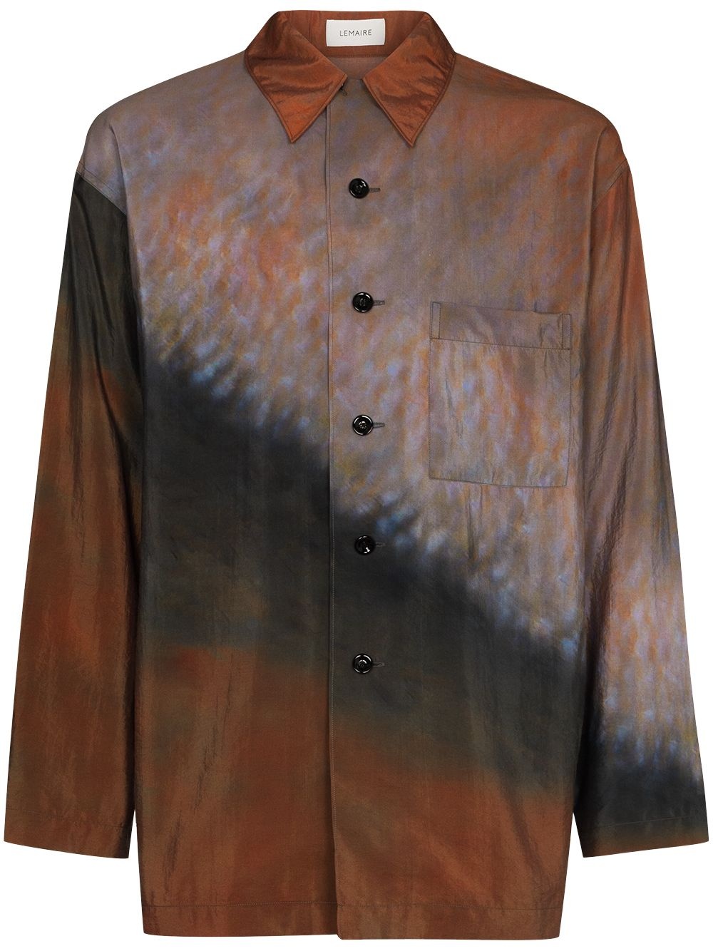 abstract-print long-sleeve shirt - 1