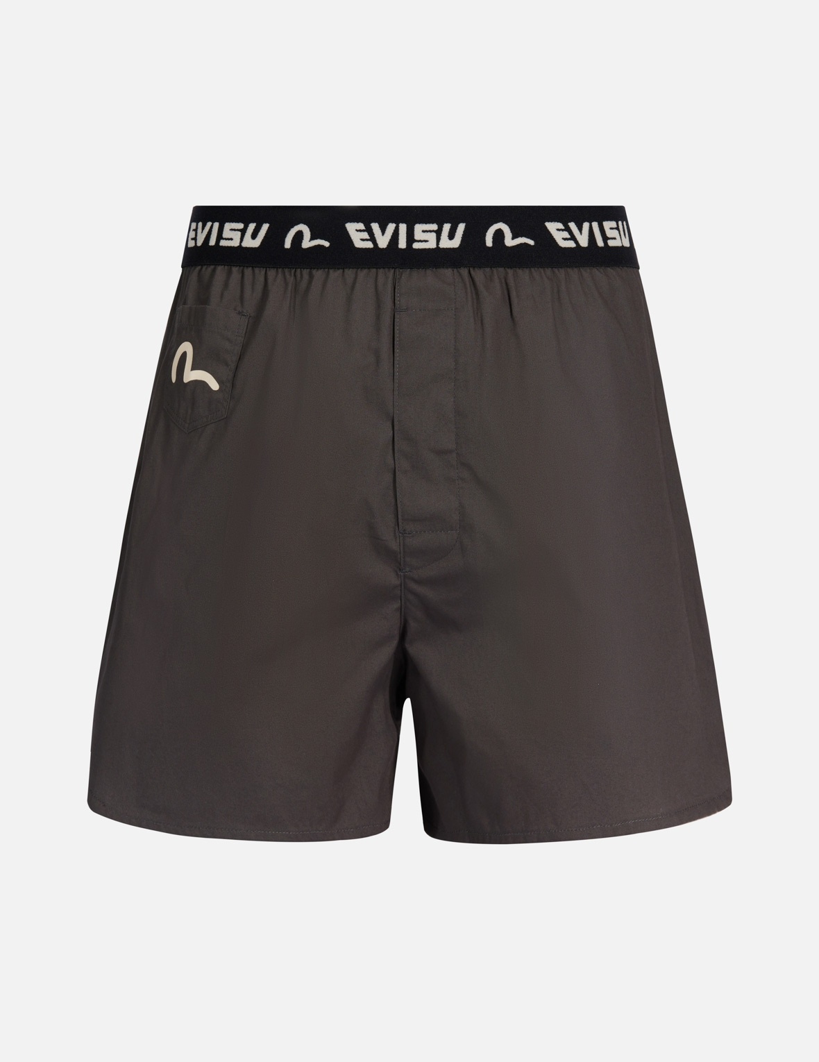 EVISU GRAFFITI STICKER WITH DAICOCK PRINT BOXER SHORTS | REVERSIBLE