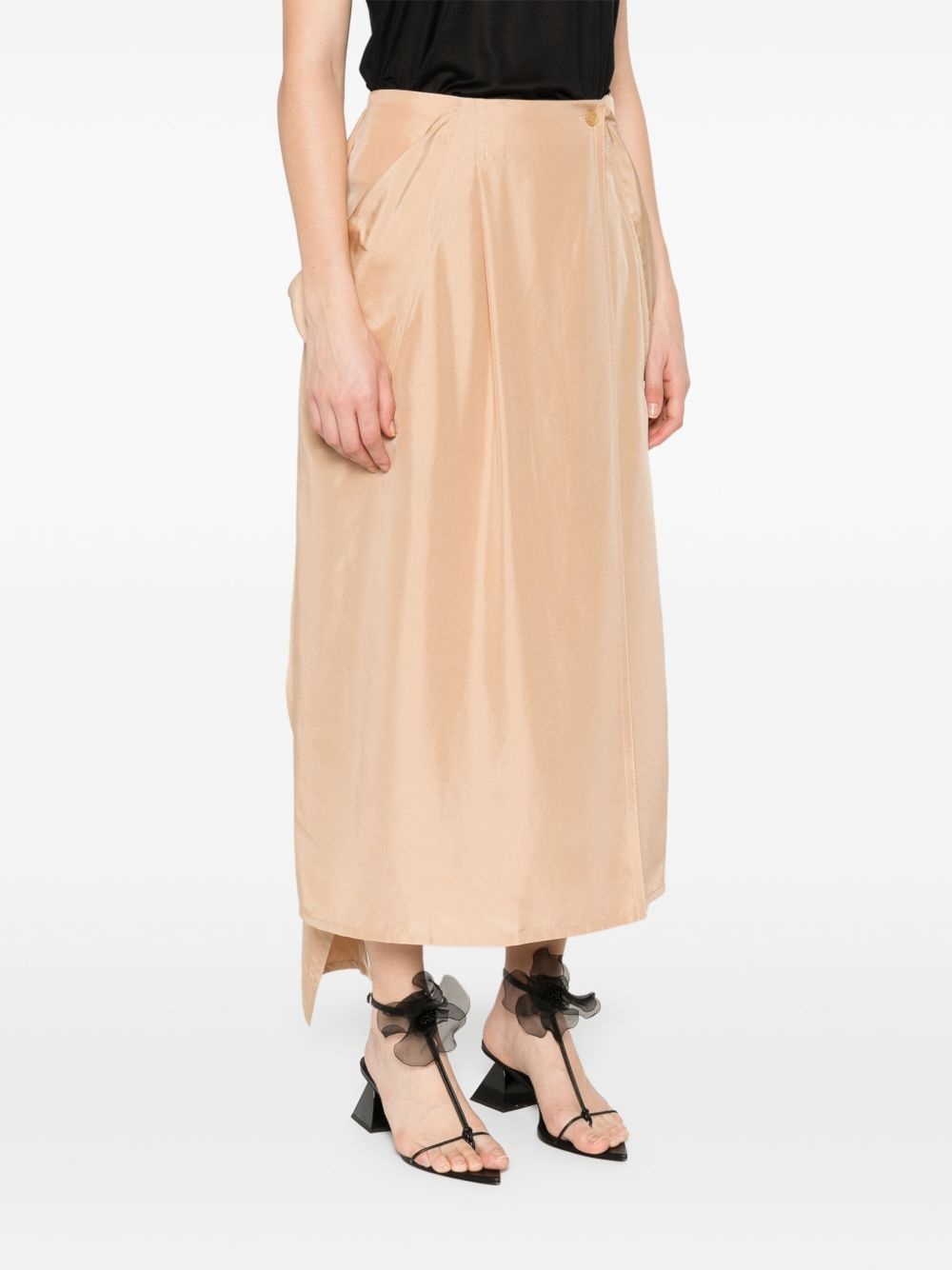 silk straight skirt - 3