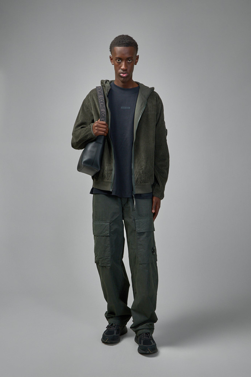 C.P. Company Corduroy Lens Zip Hoodie outlook