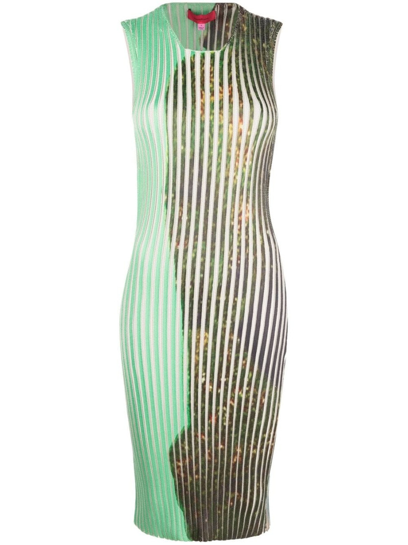 graphic-print knitted midi dress 1