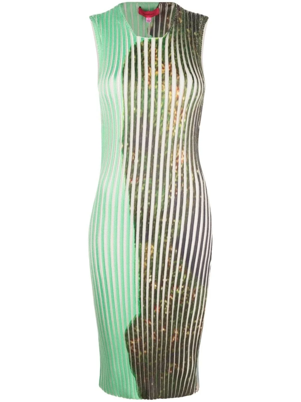 graphic-print knitted midi dress - 1