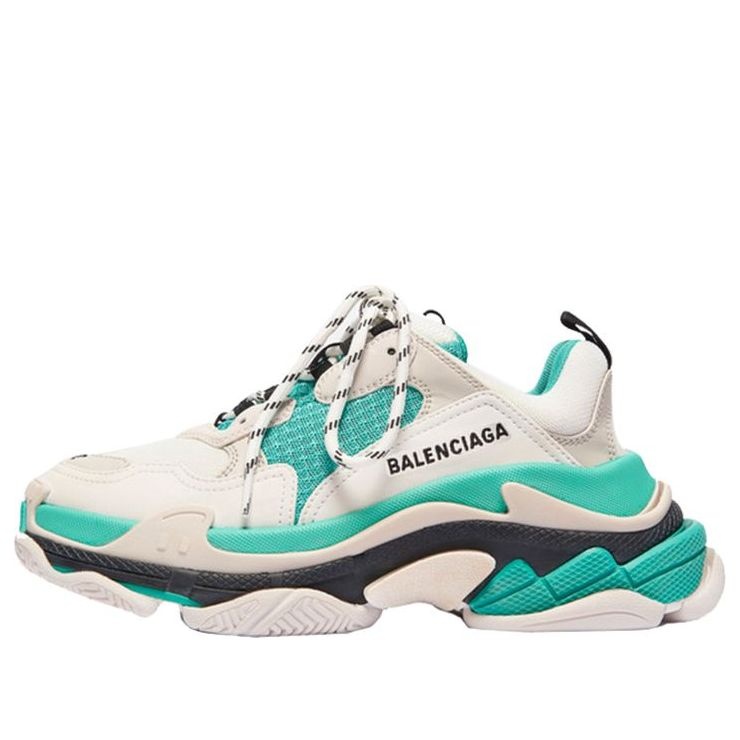 (WMNS) Balenciaga Triple S 'White Green' 2019 524039W09OH3005 - 1