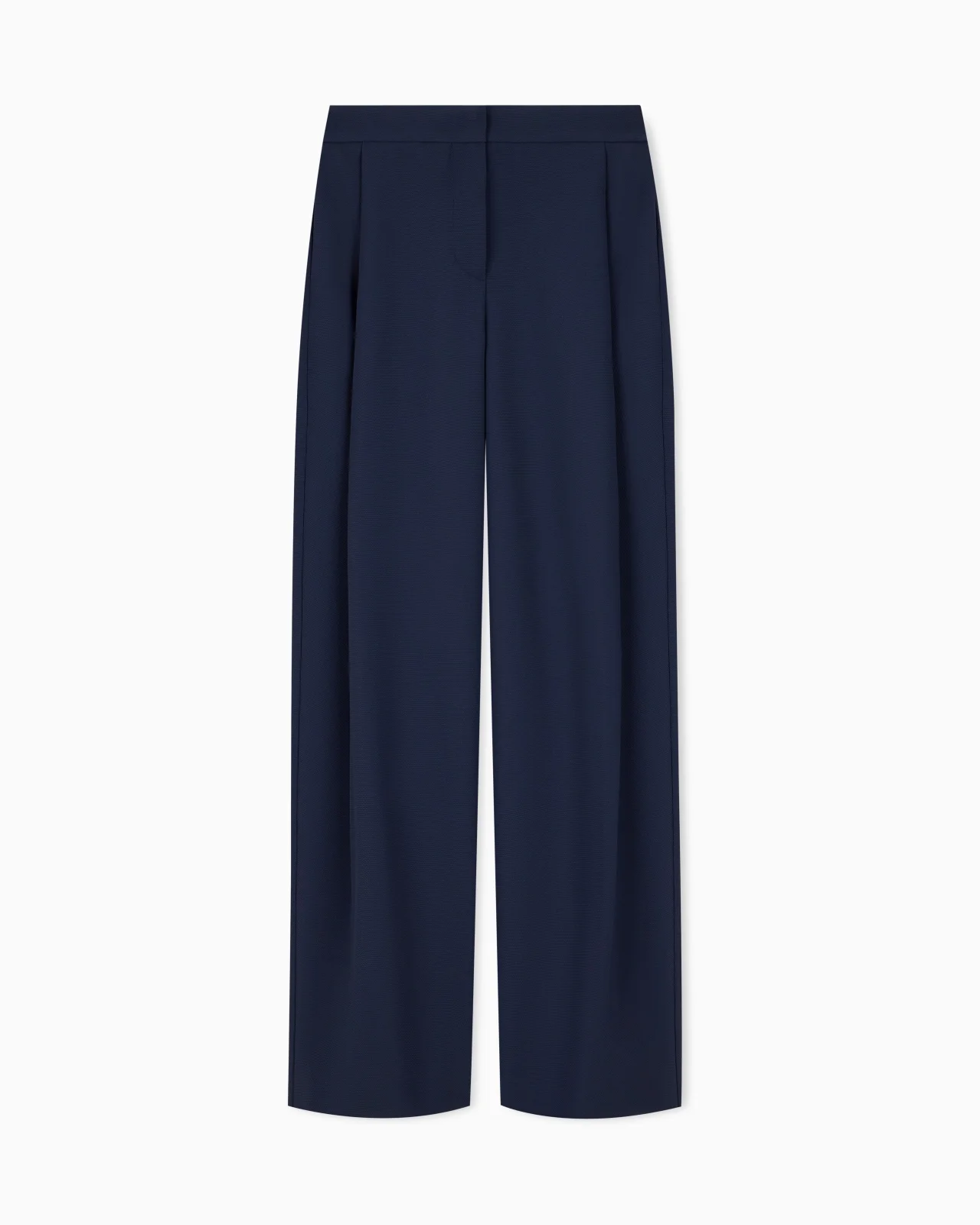 UNLINED HIGH-WAISTED WIDE-LEG TROUSERS WITH SIDE POCKETS - 1