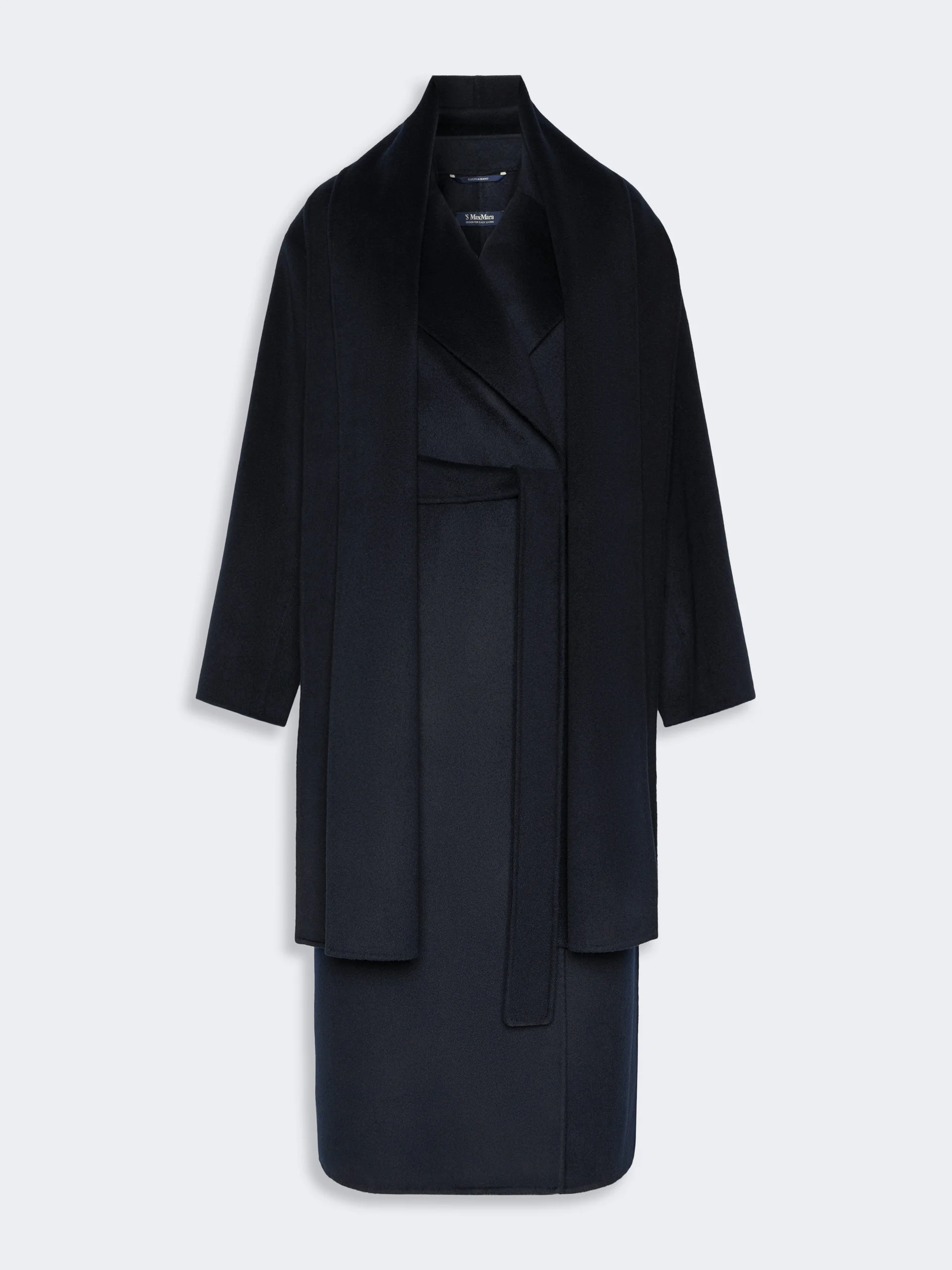 CARISMA Double wool and cashmere robe coat - MIDNIGHTBLUE - 1