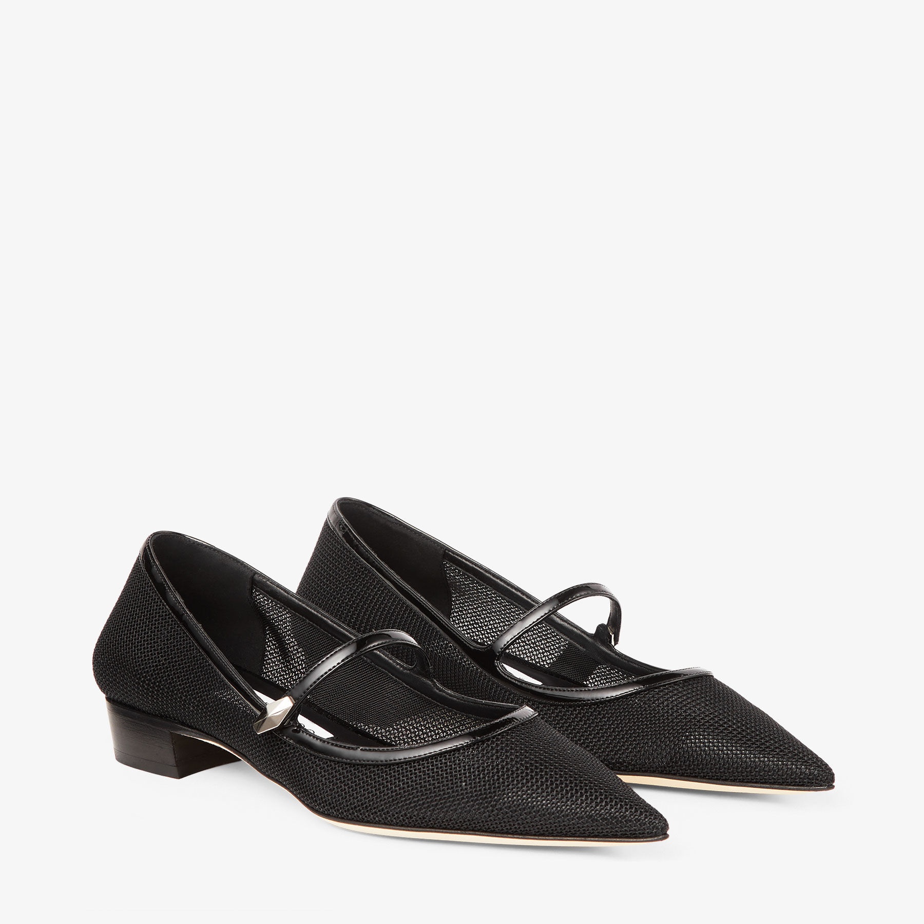 Carolyn Flat
Black Mesh & Patent Leather Flats - 3