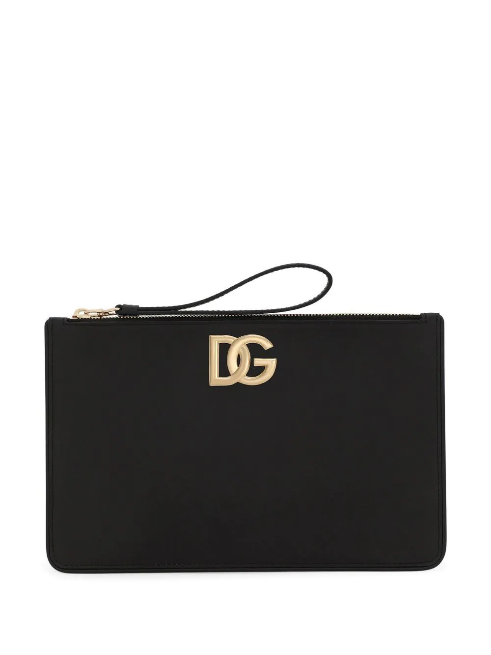 logo-plaque clutch bag - 1