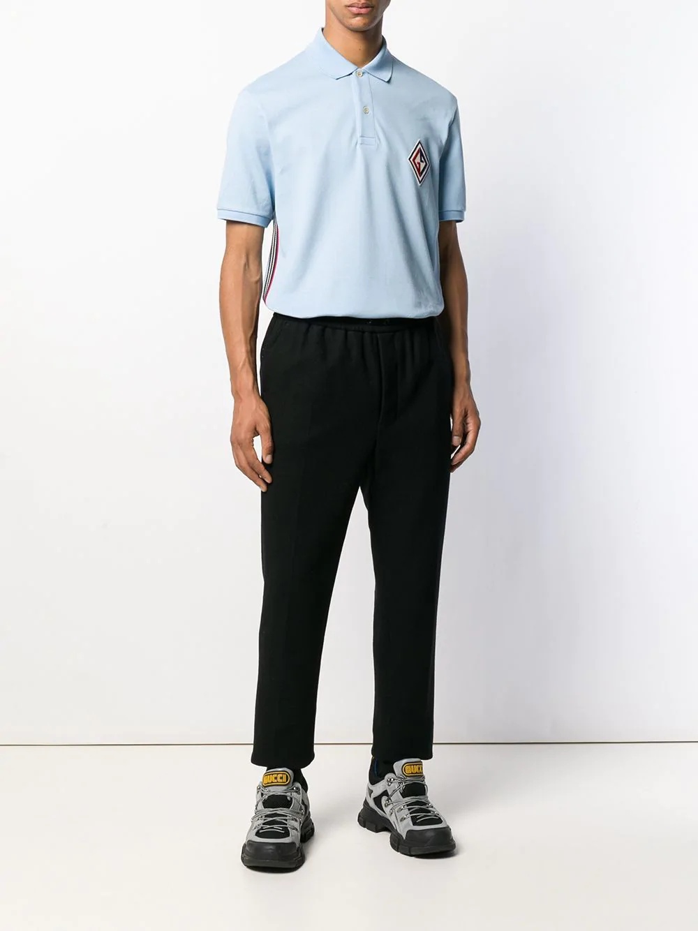 embroidered logo patch polo shirt - 2