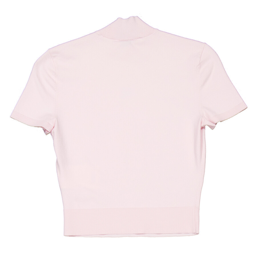 T by Alexander Wang Logo Short Sleeve Mockneck Top - 6